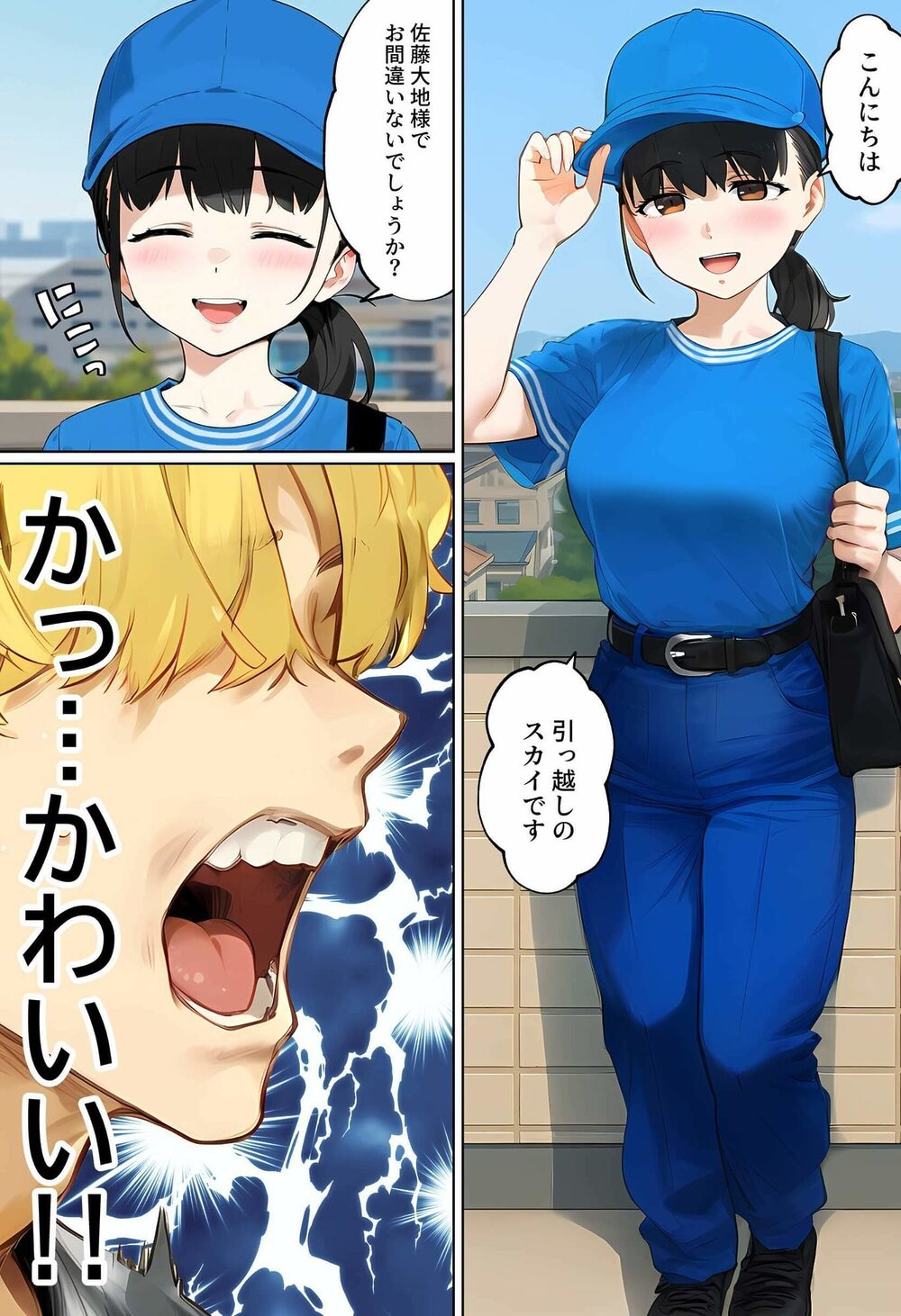 【実話】引っ越し見積もり中、新人ちゃん（22）のバキバキスマホにマチアプ通知！ヤリモク男子から「俺が」守らなきゃwww 画像5