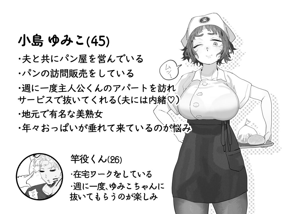 抜きアリ!訪問パン屋のエロおばさん 画像1