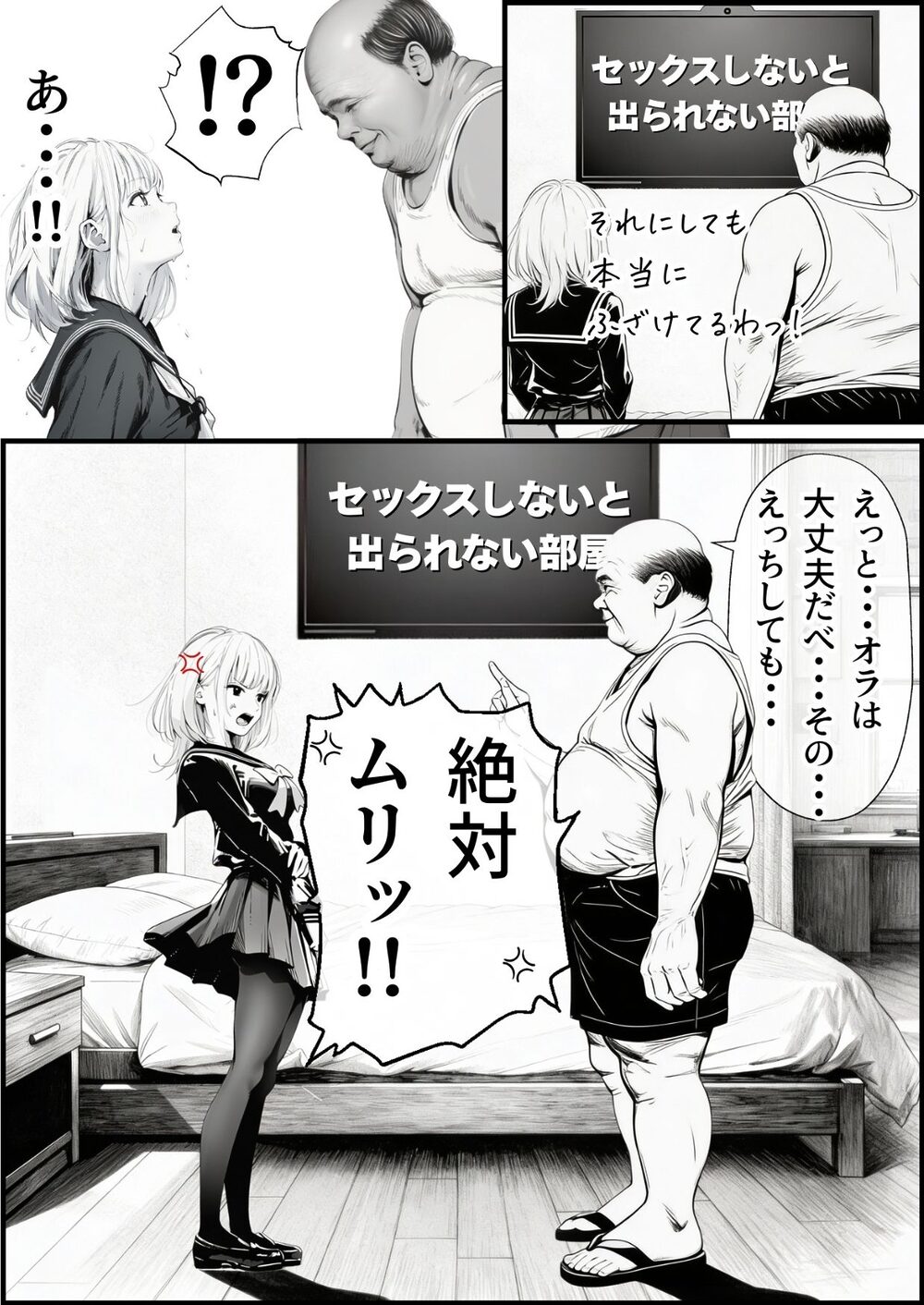セックスしないと出られない部屋に親友のパパと閉じ込められたんですけど〜!? 画像2